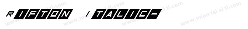 Rifton Italic字体转换